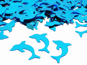 Dolphin Confetti, Metallic Sky Blue